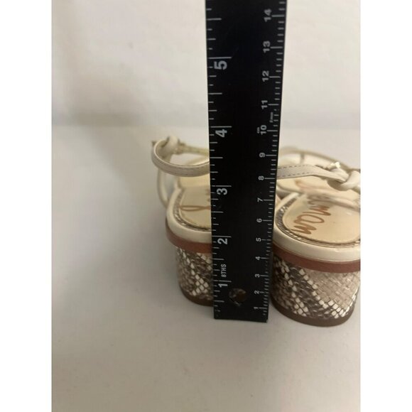 Sam Edelman Isle Sz 7 Heeled Sandals Snake Print Heel - Picture 6 of 6